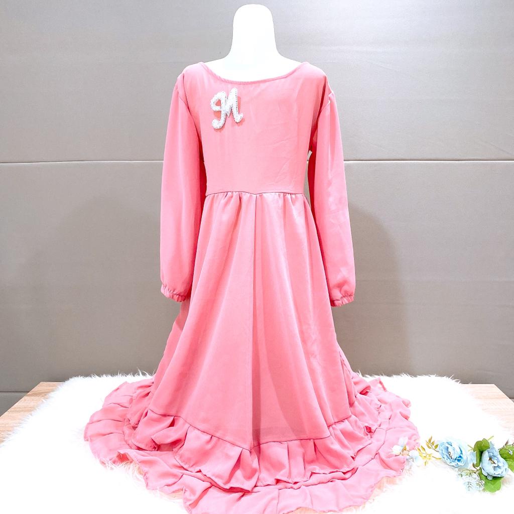 Gamis Anak Perempuan Model Susun Bahan Ceruti Baju Perempuan Muslim