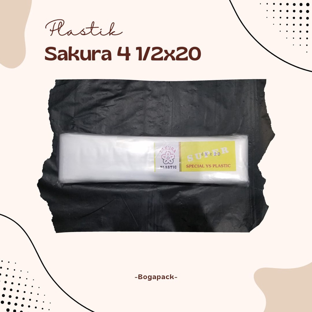 Plastik Sakura 4.5x20 / Plastik Es Lilin 4.5x20 / Plastik Lentur / Plastik Es Mambo