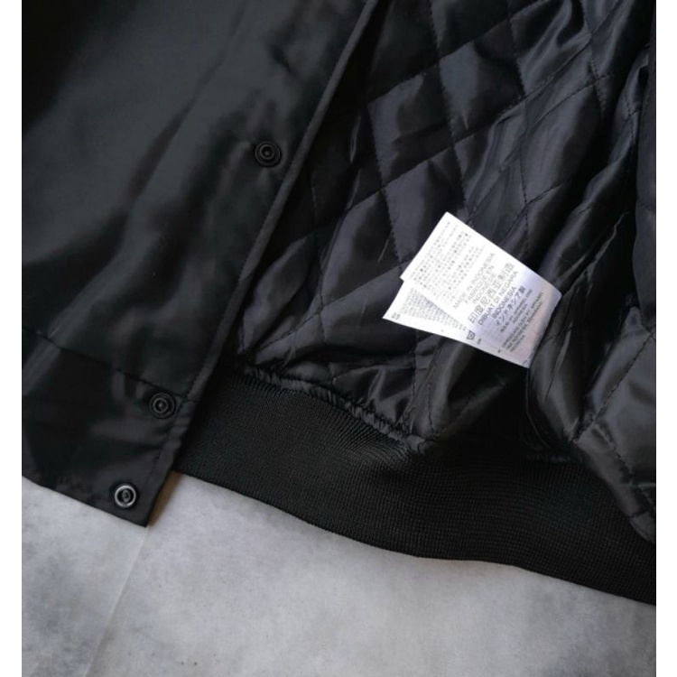 JACKET VARSITY CDG X STUSSY HITAM FULL BORDIR PREMIUM