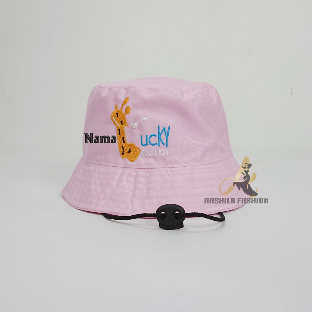 Topi Bucket Anak Bordir Good lUcky Lucky