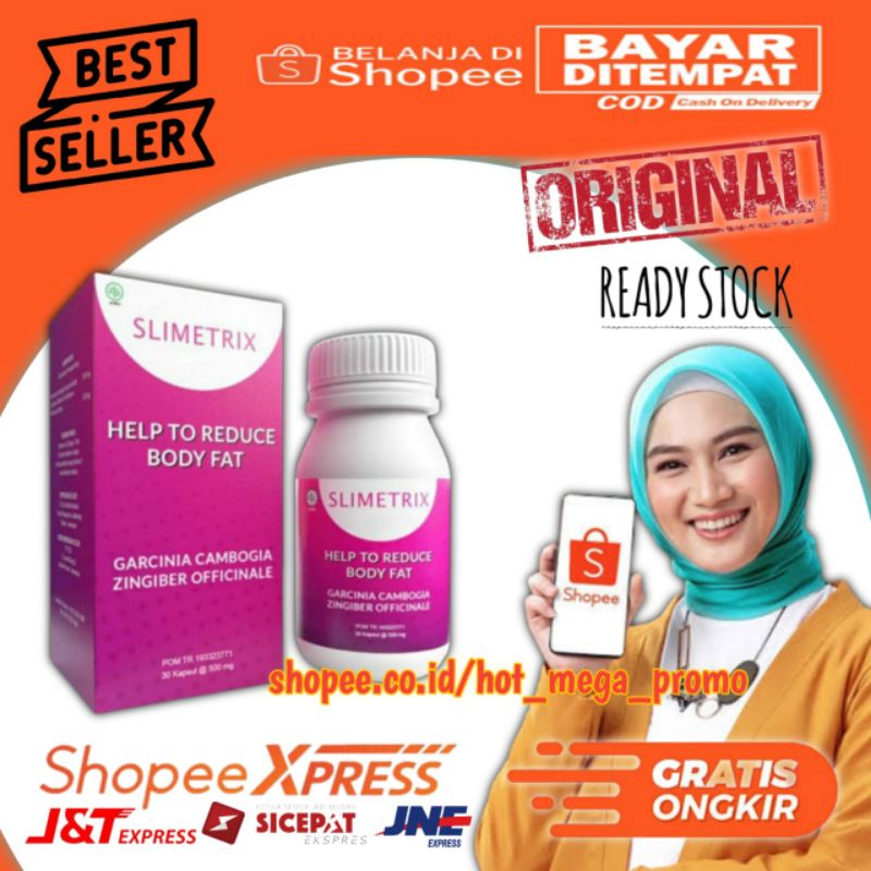 SLIMETRIX ASLI 100% ORIGINAL OBAT PELANGSING BADAN HERBAL OBAT DIET PENURUN BERAT BADAN OBAT PEMBAKA