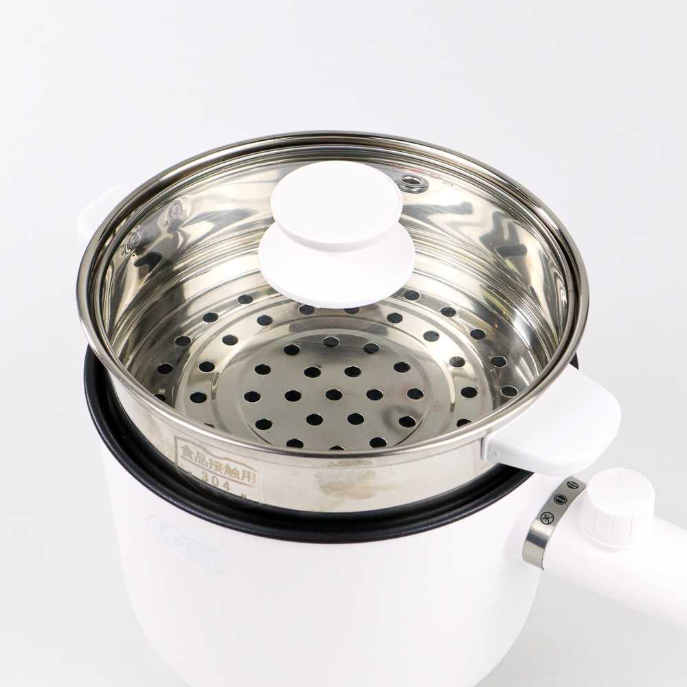 (BISA COD) FTIHSHP Ceool Panci Listrik Pot Electric Cooker 1.5L with Steamer - AJL-10B-1