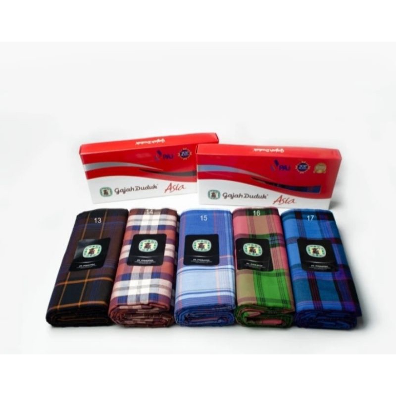 Sarung Tenun Gajah Duduk Asia Mika motif Kotak Kotak