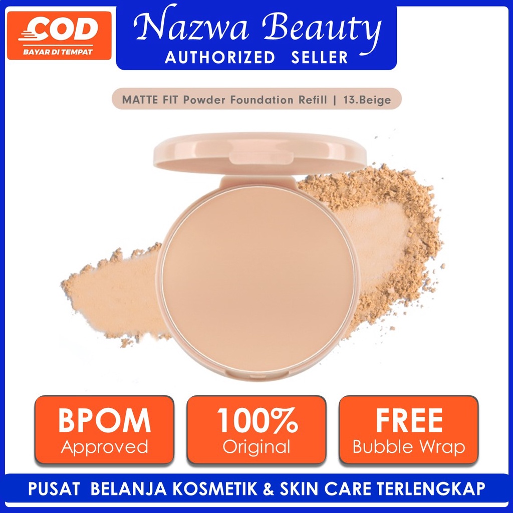 Nazwa Beauty [NEW] Wardah Instaperfect Refill Matte Fit Powder Foundation 13 g - Refill Bedak (Real 