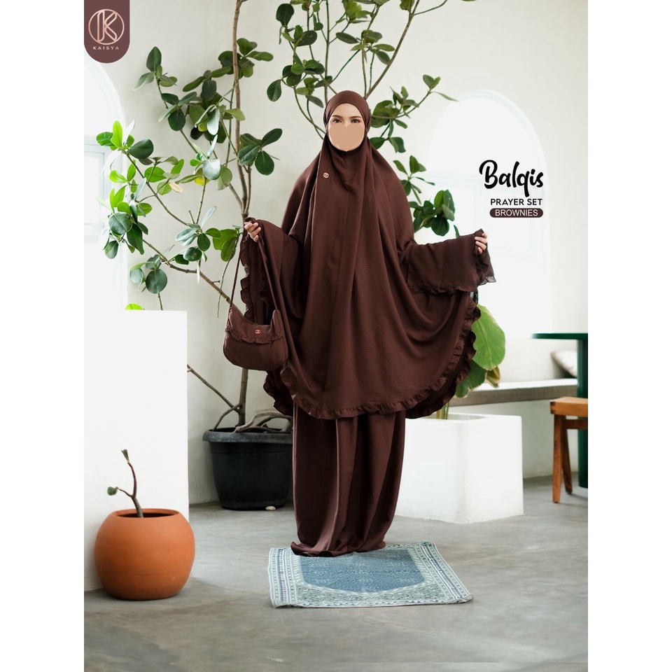 Balqis Prayer Set Mukena Polos by Kaisya