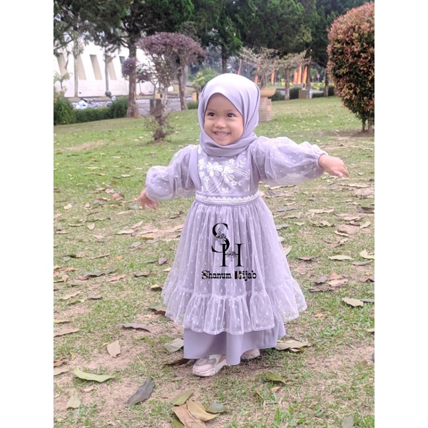 Aurora dress/gamis couple/gamis anak/gamis lebaran/dress anak/gamis bayi/couple ibu dan anak