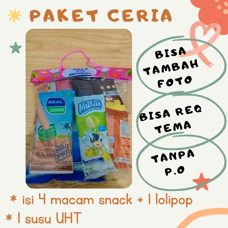 

Snack Ulang Tahun, paket snack ultah, bingkisan ultah