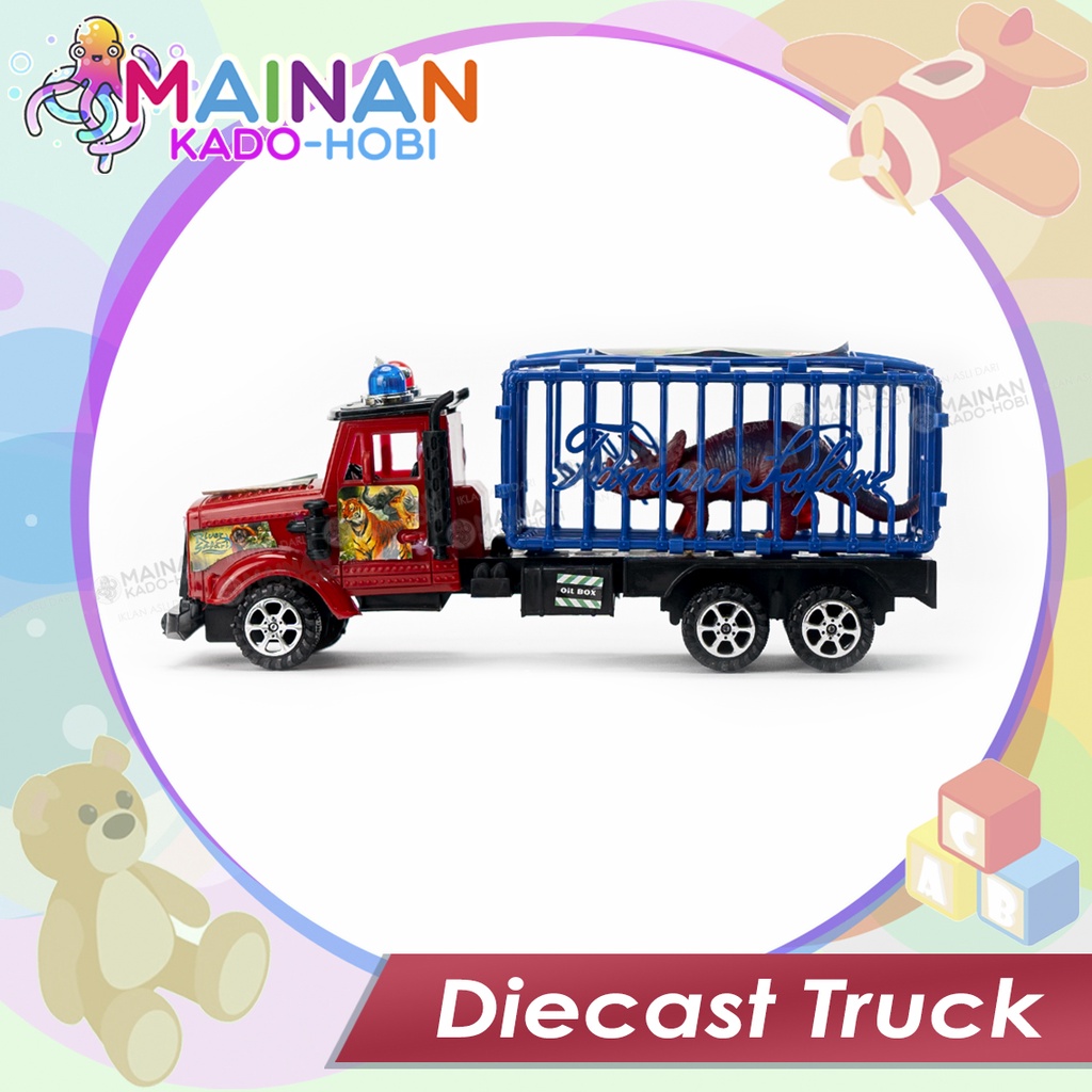 HADIAH MAINAN ANAK MINIATUR DIECAST TRUCK ANIMAL HEWAN DINOSAURUS