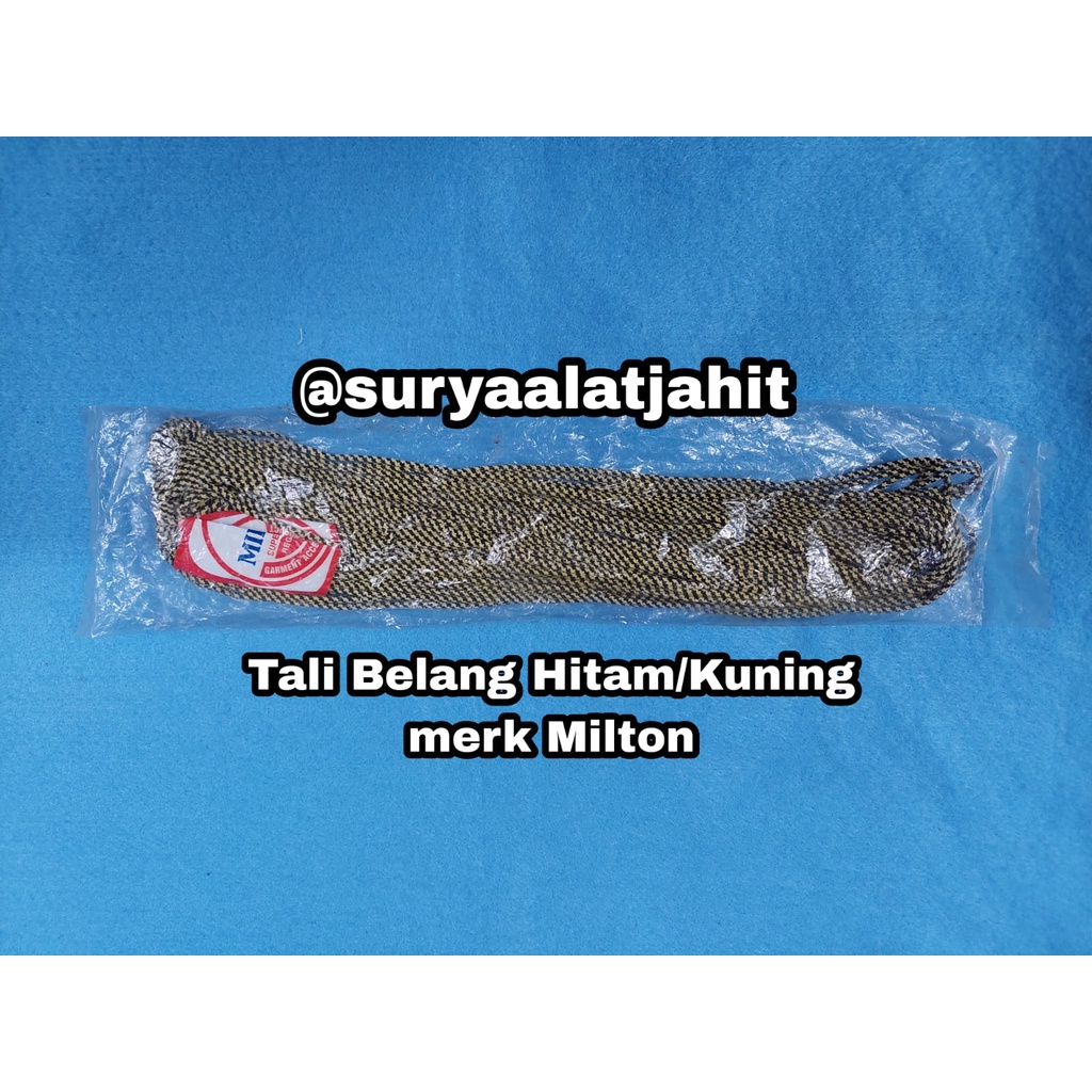 Tali Belang 1MM Hitam+Kuning Milton =rp.7.500/1bungkus