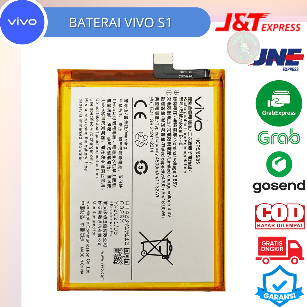 Baterai  Vivo S1/S1 Pro original oem bergaransi