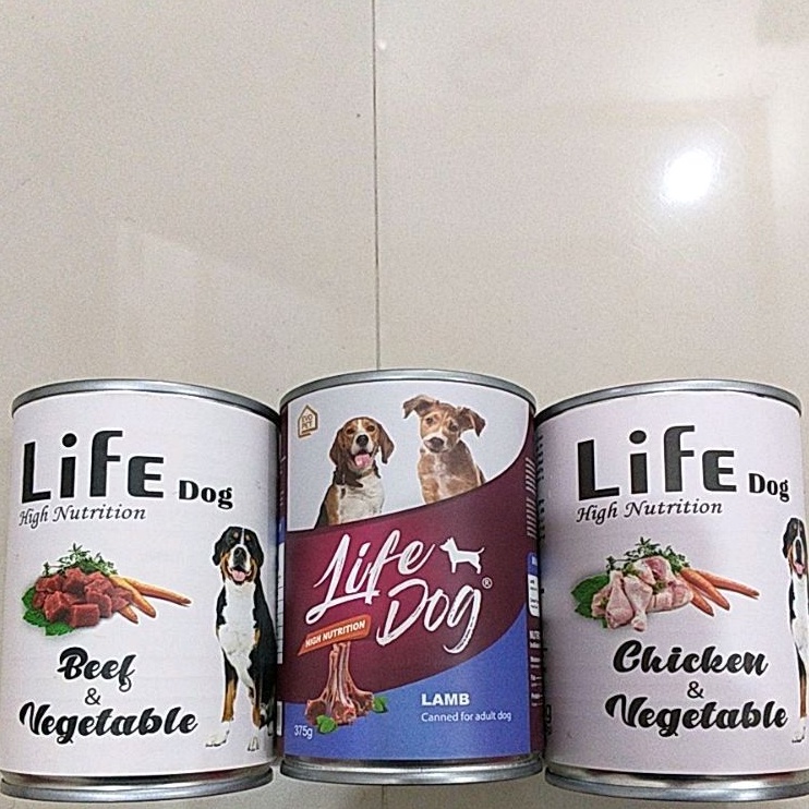 Makanan Anjing Kaleng Life Dog 375gr / Life Dog Kaleng makanan basah 375gr / life dog wetfood