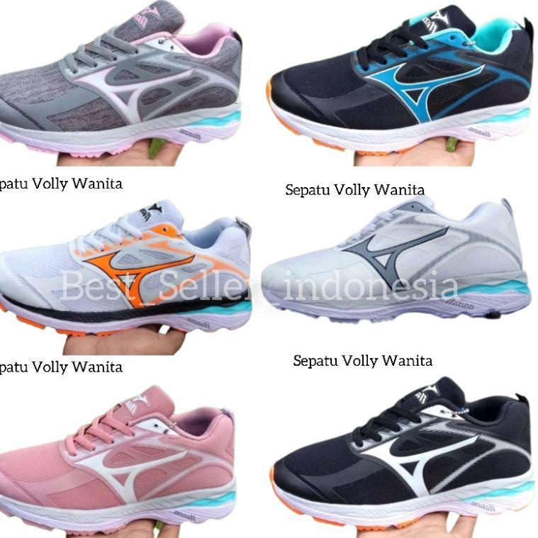 MURAH Sepatu Volly Wanita Mizuno Wave Runing Ukuran 36 37 38 39 40 Sepatu Volly Wanita