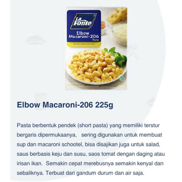 

Makaroni Elbow Lafonte 225gr