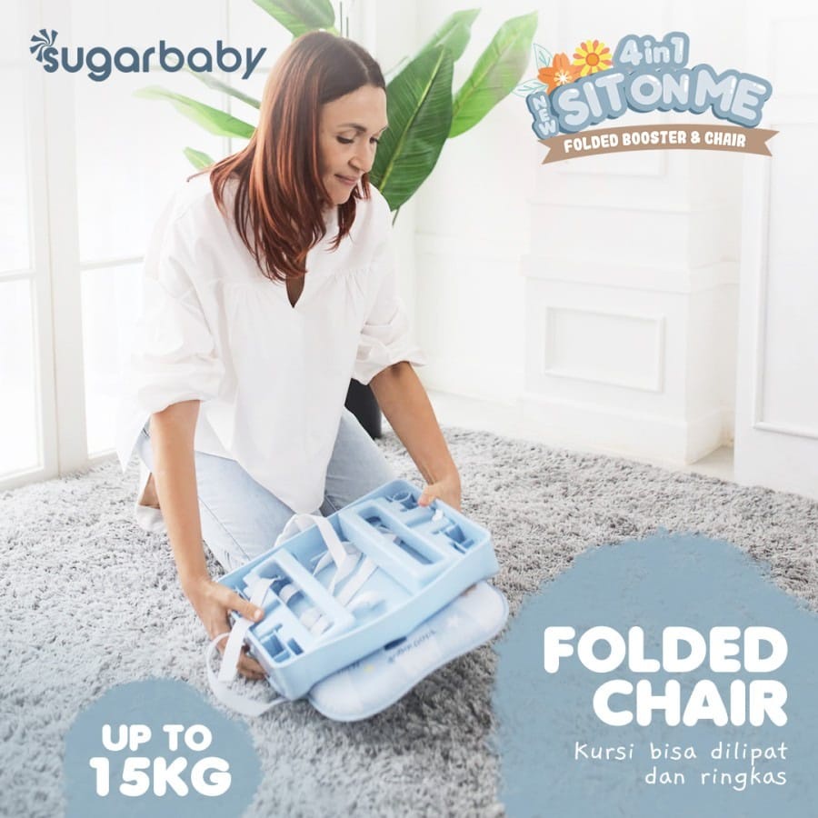 SugarBaby 4in1 SitOnMe Folded Booster &amp; Chair / Sugar Baby Hello Bear Booster Seat / Kursi Makan Bayi / Baby Chair