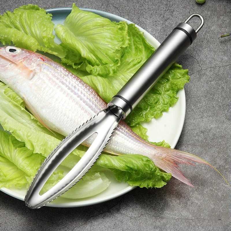 (BISA COD) FTIHSHP  Pengupas Sisik Ikan Fish Scales Scraper Grater Peeler - FKW24