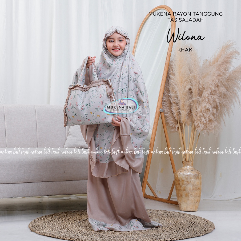 MUKENA BALI TASIK - MUKENA ANAK TANGGUNG RAYON TAS SAJADAH WILONA