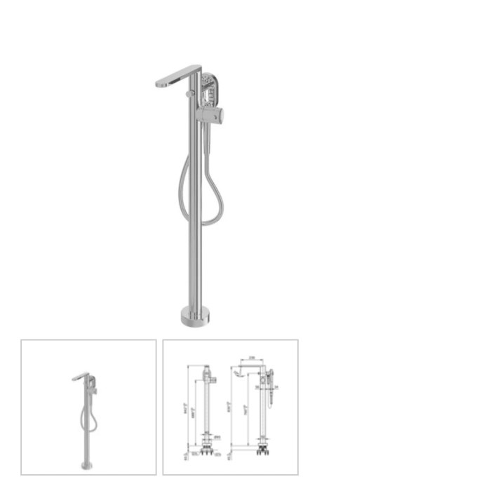 Toto Tx494Sqbr/Tx 494 Sqbr Floor Standing Bath & Shower Set/Kran Batub
