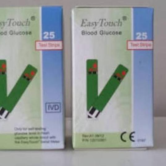 ☃ Strip Gula Darah Easy Touch / Stik Gula Darah Glukose Easy Touch ➴