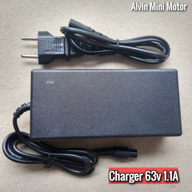 Terlaris Der Charger 63V 1.1A Ninebot Mini Pro Pin 3 Dan 4 Cas Casan Sparepart