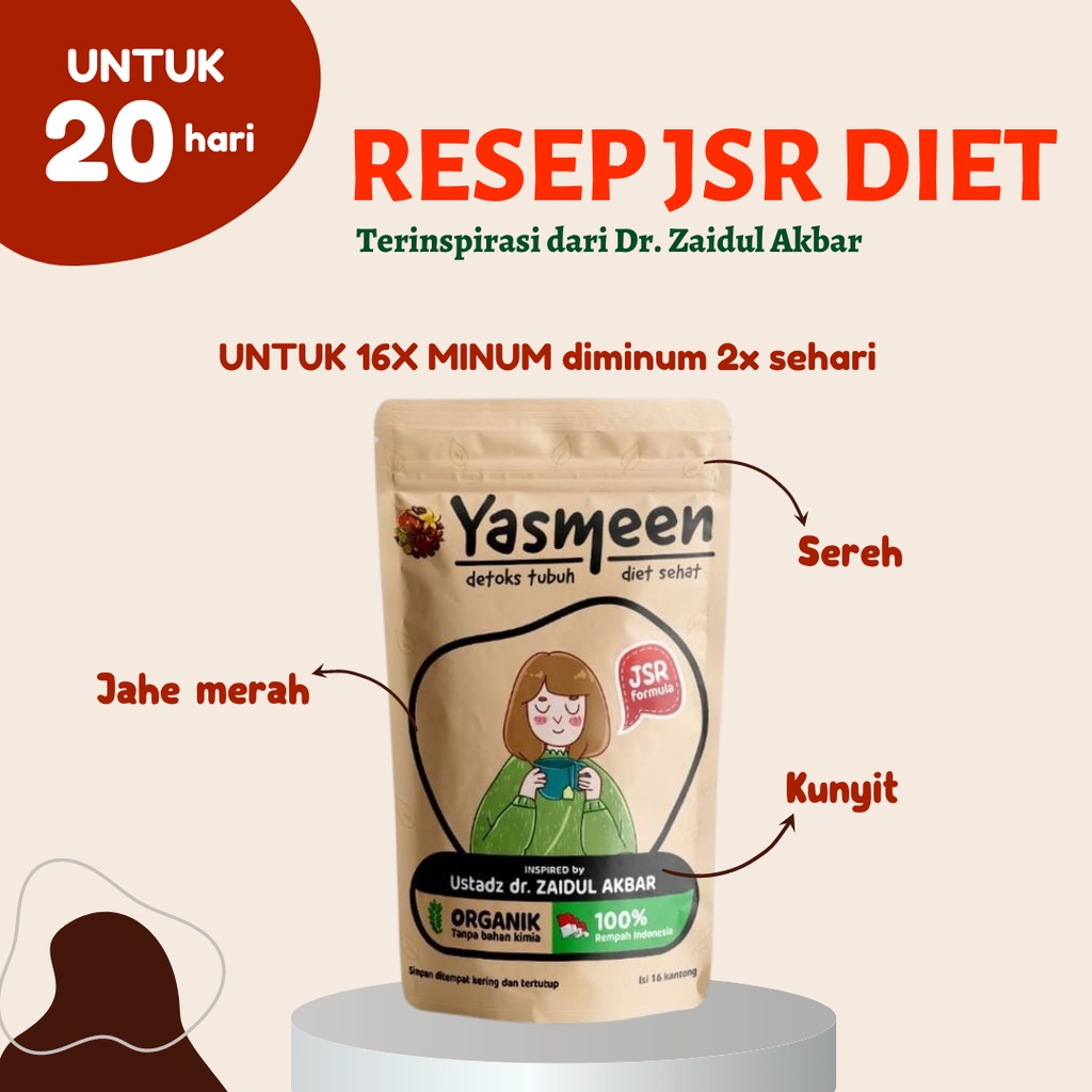 Teh Diet Resep JSR Untuk Pelangsing, Detox Usus, Peluntur Lemak, dan Menahan Nafsu Makan 100% HERBAL ALAMI.DETOX TEA