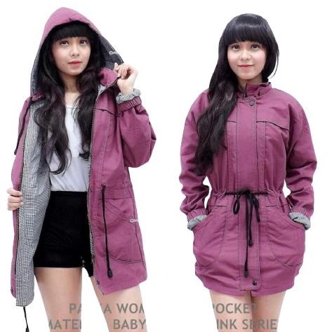 [ART. 7648] Jaket Parka Wanita Dewasa Jacket Kanvas Pakaian Wanita  Panjang Jacket  Mantel Musim Din