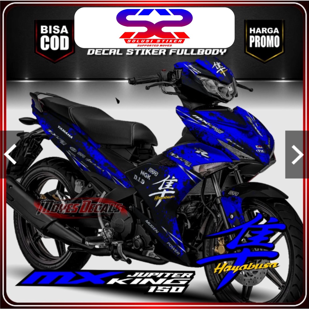 TERBARU Stiker Decal MX King150 Hayabusa Biru Racing//Full Body