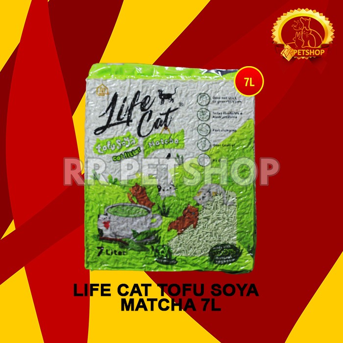 Pasir Kucing Gumpal Wangi Life Cat tofu soya 7 Litter