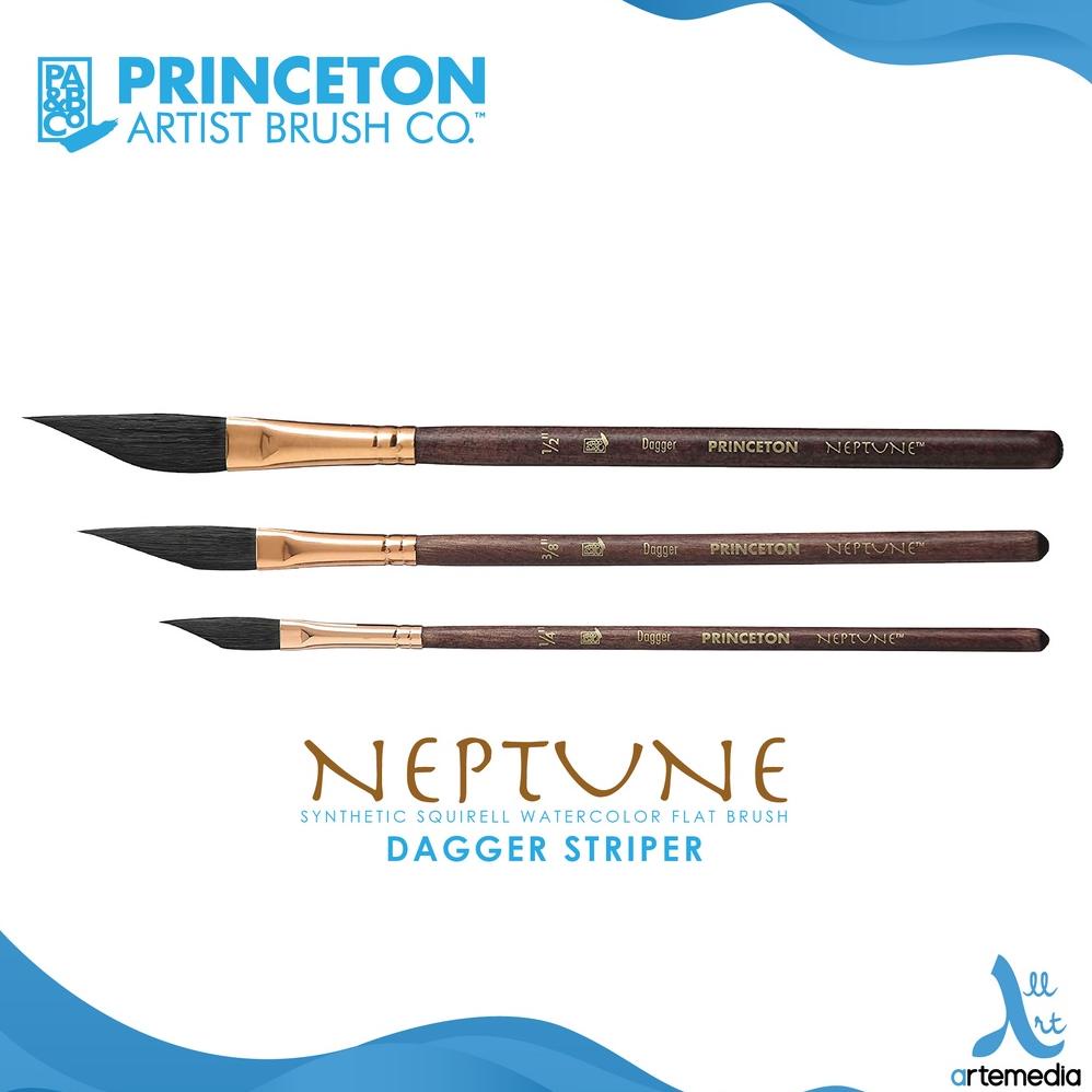 

Kuas Lukis Princeton Neptune 4750DG Dagger Striper Synthetic Watercolor Brush Short Handle