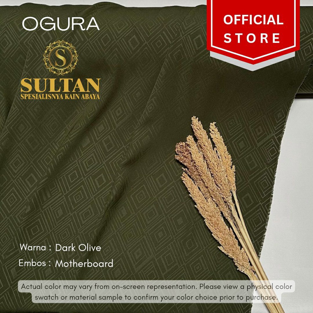 50CM EMBOS MOTHERBOARD OGURA DARK OLIVE KAIN ABAYA SULTAN