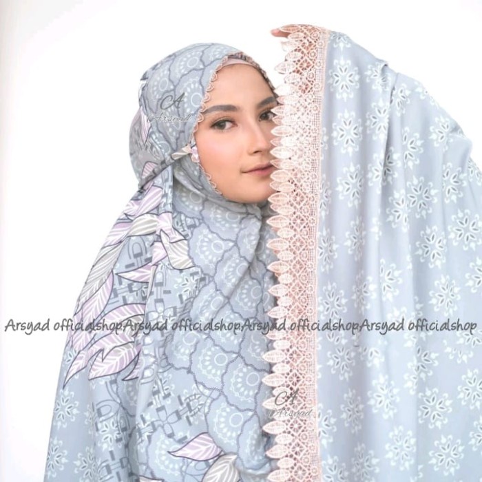 Mukena Dewasa 2 In 1 Maxmara Luxury Silk Satin Renda Premium Jumbo