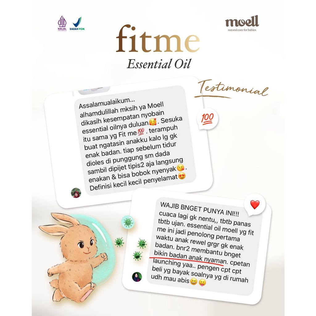 MOELL ESSENTIAL OIL/BODY WASH/BODY LOTION/HAIR LOTION/SHAMPOO/BALM - SLS FREE UNTUK KULIT SENSITIF