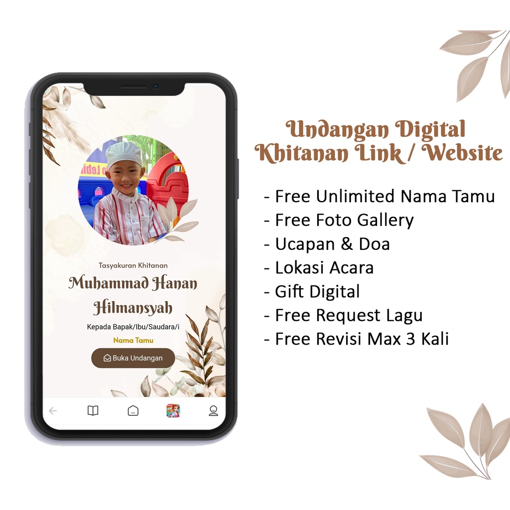 UNDANGAN DIGITAL KHITANAN WEBSITE/LINK UNDANGAN DIGITAL KHITANAN VIDEO