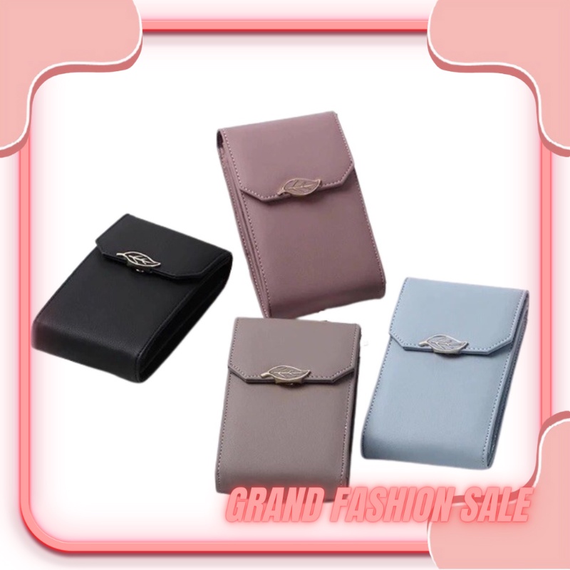 [LOKAL] DOMMO - D1215 DOMPET DAUN POCKET Pocket Bag Tas Selempang 2in1 Bisa Dompet Bisa Selempang