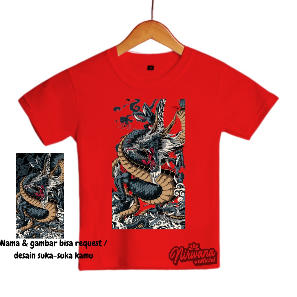 Kaos Anak Naga / kaos anak laki Laki / baju atasan anak laki laki / kaos anak laki laki 7 tahun / ba