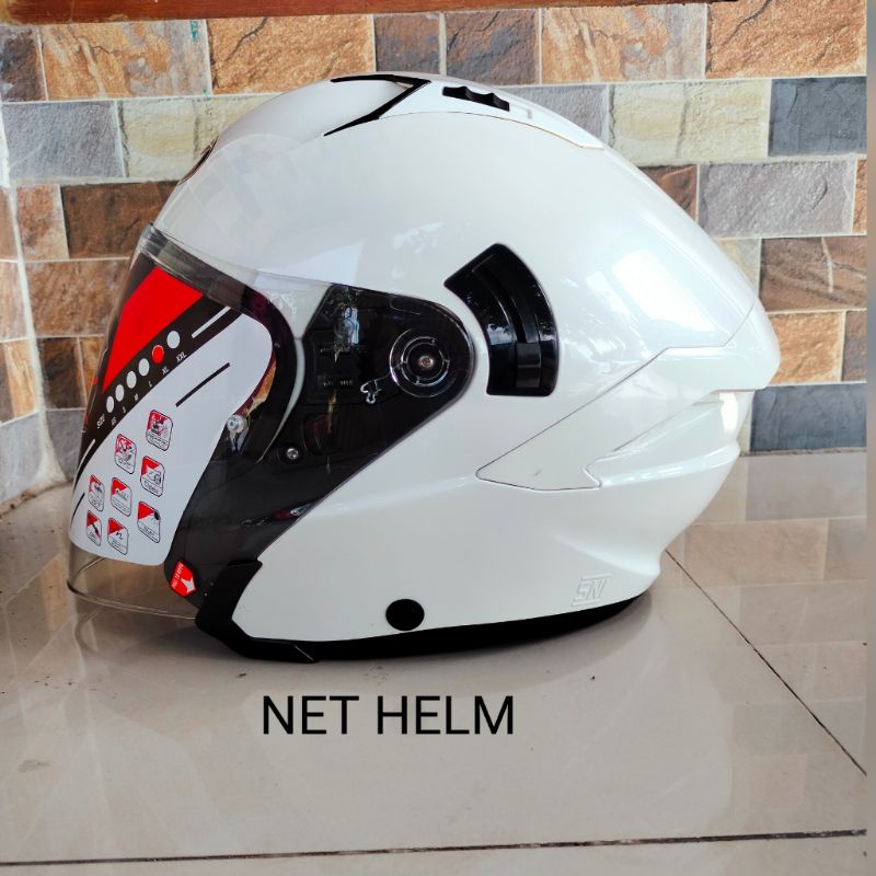 HELM KYT NFJ SOLID WHITE ORI KYT ONGKIR 2KG