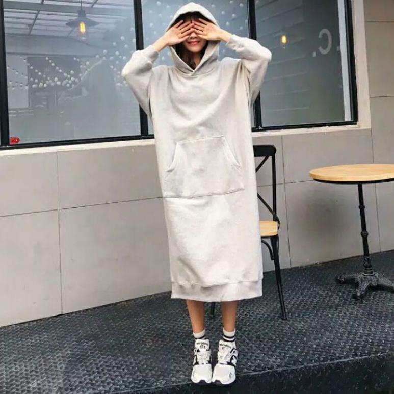 BOOMING sweater wanita_ long dres cover_ oversize Korea style terbaru