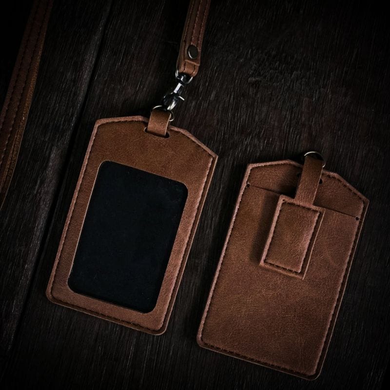 CUSTOM LANYARD SARUNG COVER ID CARD KULIT