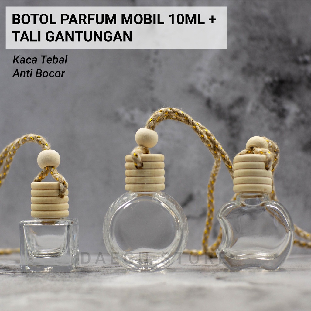 Botol Kaca 10ml Pengharum Mobil Gantungan Tali Parfum Mobil