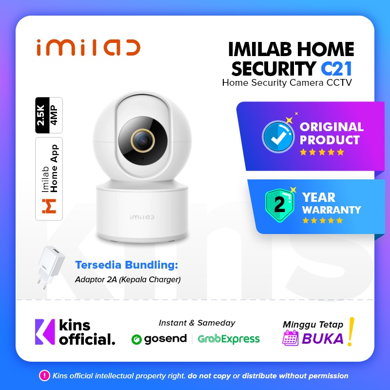 IMILAB C21 Smart Home Security Camera 2.5K Starlight Night Vision Human Detection Tracking 360° CCTV IP Cam