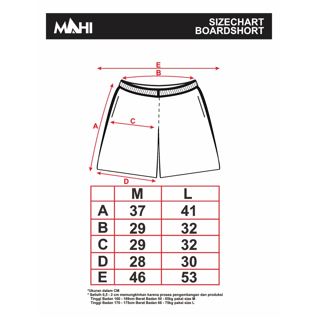 MAHI -  Boardshort Boxer Celana Pendek Walkshort stretch quick dry light weight