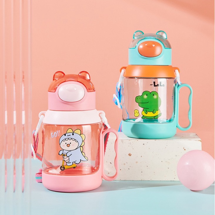 [TULALA SHOP]BOTOL JERAMI ANAK/Botol Model Bear 360 ML - 525 ML Botol Minum Anak/Karakter rabbit Bear Tutup Clip/ Botol Import Yang Lucu/