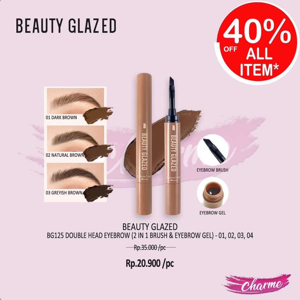 (READY &amp; ORI) Beauty Glazed Eyebrow Smooth Hold Color 2IN1