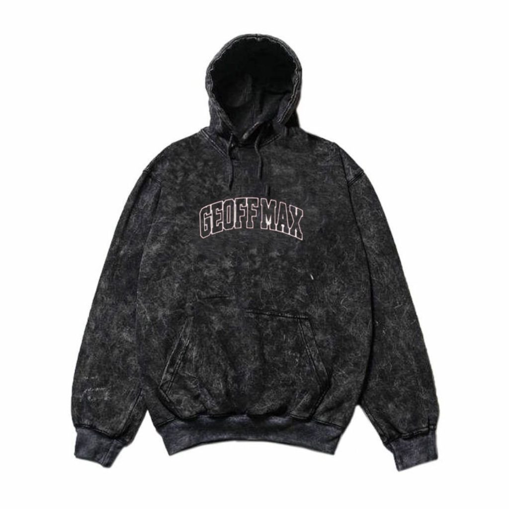 Geoff Max Oficial - Pullover Hoodie Woshing Black Snow #04 Pria Wanita Katun Plecce Tebal Premium Si