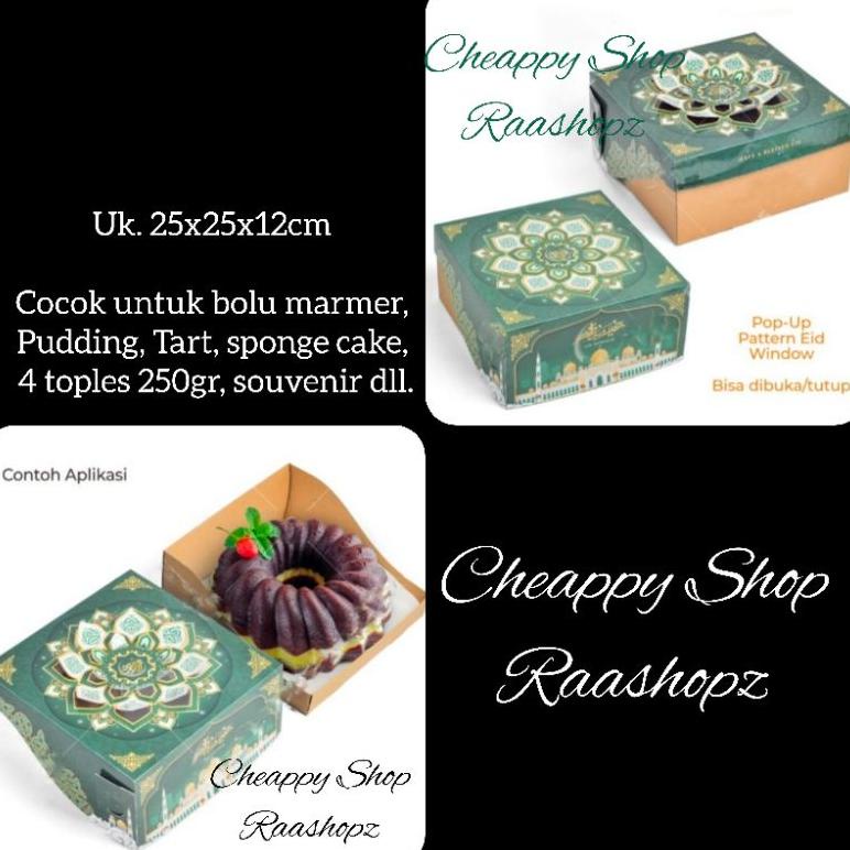 

PUDDING BOX LEBARAN 25X25 X12CM FLOWER BOX IDUL FITRI KUE BOLU DUS LEBARAN TART BOX LEBARAN PUDDING MIKA BOX LEBARAN JENDELA MIKA BOX LEBARAN 25X25 BOX KUE KERING PARCEL RAMADHAN BOX LEBARAN CHIFFON BOX LEBARAN BOLU MARMER BOX IDUL ADHA BOX KUE IDUL ADHA