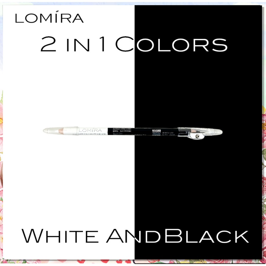 Eyeliner 2 in 1 Dengan Serutan Eyeliner Pencil Make Up- White and Black