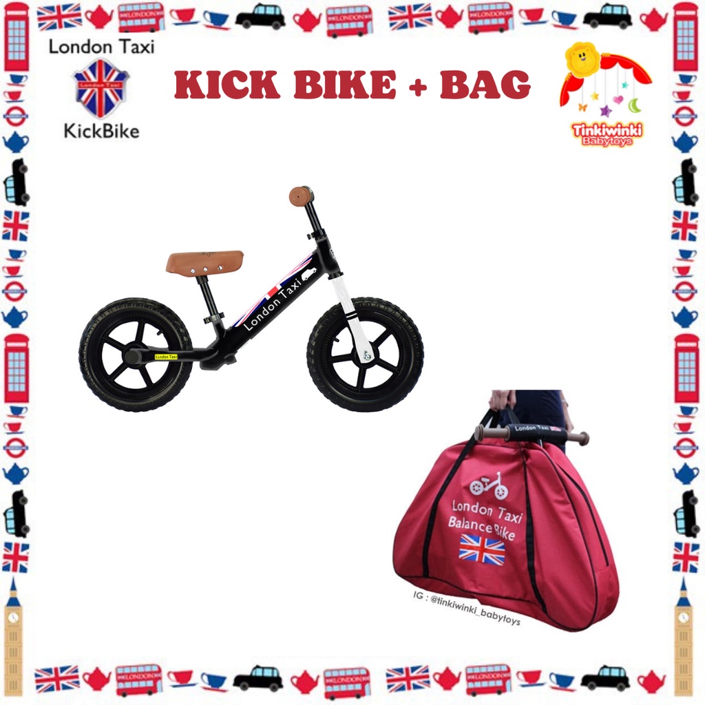 London Taxi Kick Bike + Bag Sepeda Anak