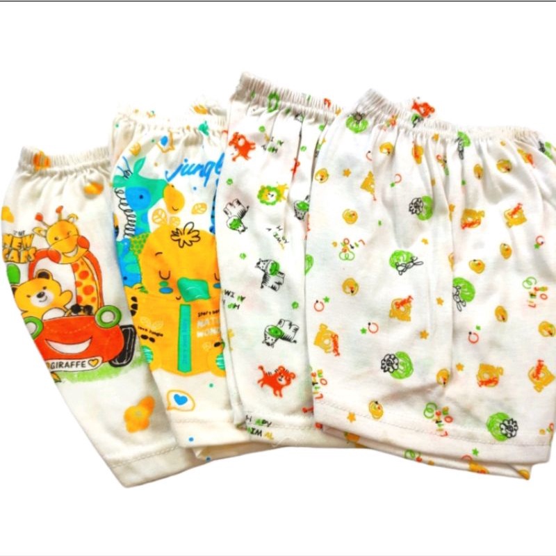 Celana Pendek Bayi Bahan Katun Motif Print Sablon SNI / Celana Bayi Katun Newborn