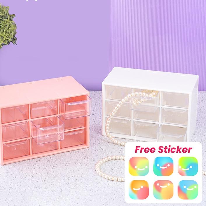 ☁ [CLEARANCE] HAYYLIFE  Kotak Penyimpanan - Tahan Debu Laci Kotak Penyimpanan Desktop Stationery Per