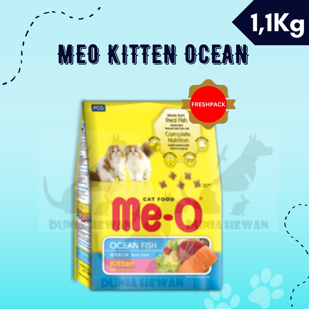 Makanan Kucing Meo Me-O Kitten Ocean Fish 1,1kg 1,1 kg 1.1kg 1.1 kg freshpack