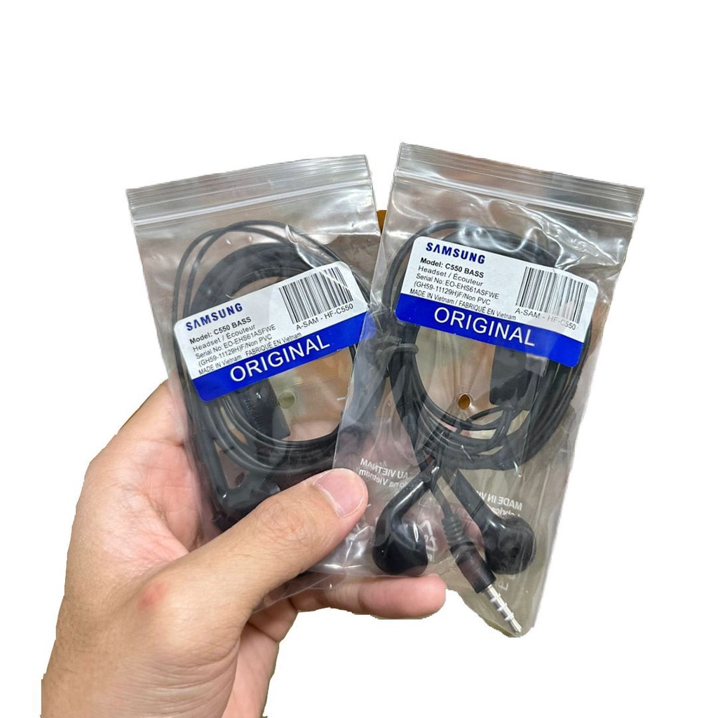 HEADSET SAMSUNG ORIGINAL COPOTAN | MADE IN INDONESIA COLOKAN WARNA HITAM COCOK UNTUK ALL ANDROID/ SEMUA TYPE